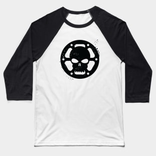 Cinema Film Roll Skull Black Design Baseball T-Shirt